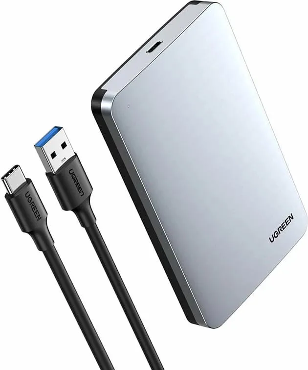 Kasë Ugreen CM300 70498 për hard disk 2.5'' SATA 3.0, USB-C/USB-A, 0.5m, Gri - 1