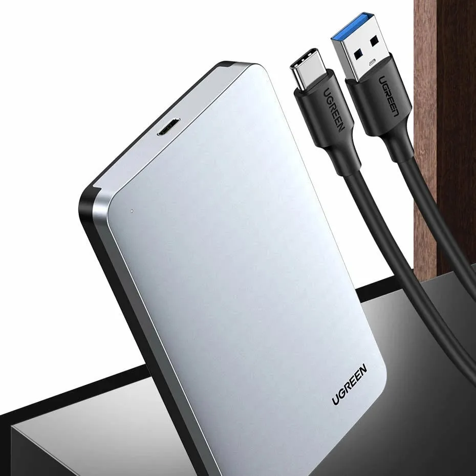 Kasë Ugreen CM300 70498 për hard disk 2.5'' SATA 3.0, USB-C/USB-A, 0.5m, Gri - 3