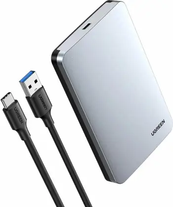 Kasë Ugreen CM300 70498 për hard disk 2.5'' SATA 3.0, USB-C/USB-A, 0.5m, Gri