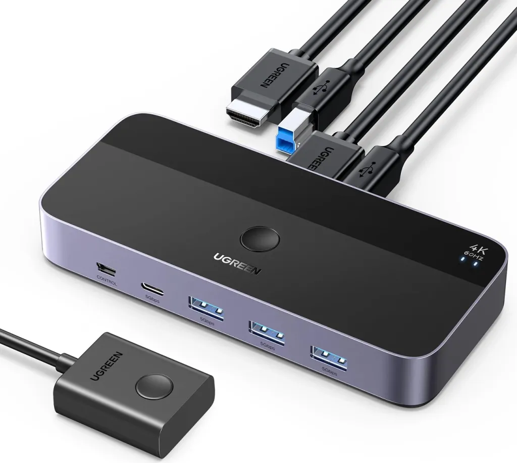 KVM switch Ugreen CM664, 4K, 6 porta, i zi - 3