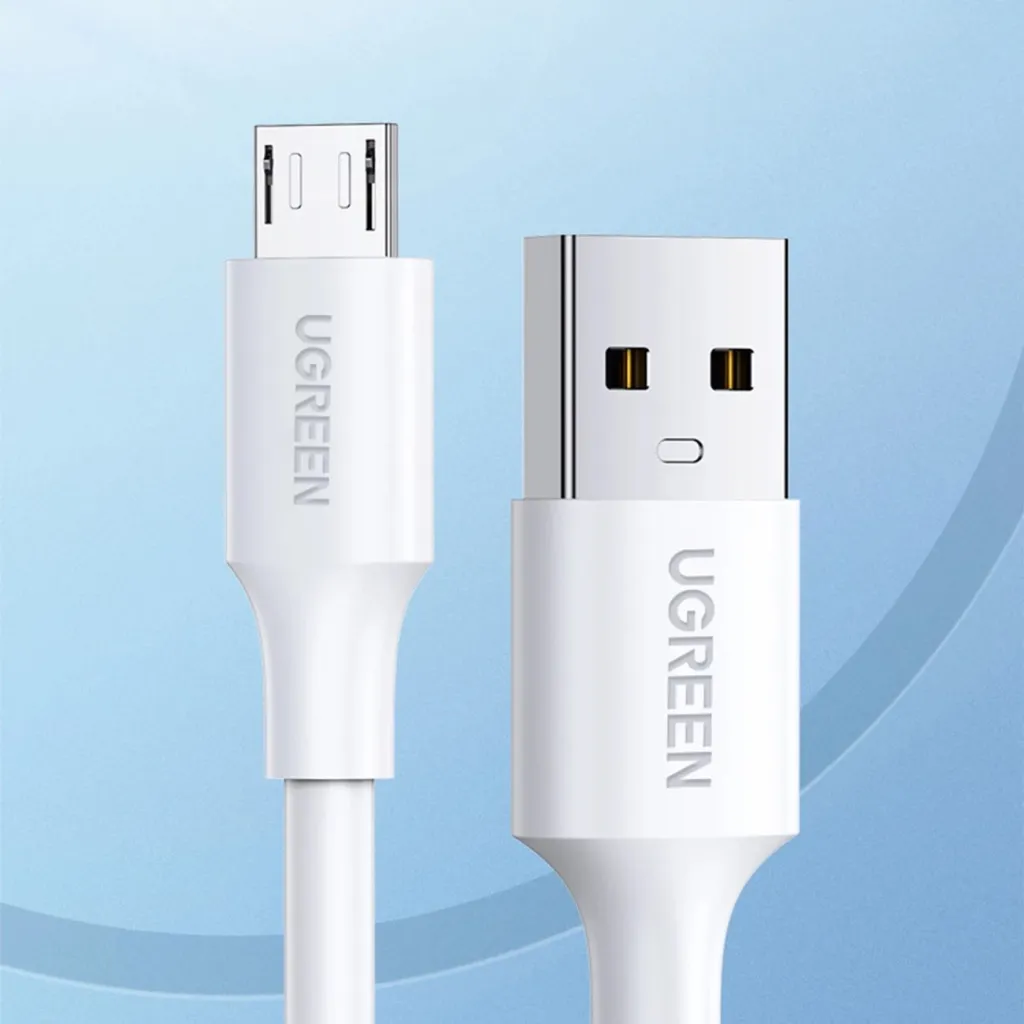 Kabllo Ugreen US289 60143, micro USB / USB-A, 2m, e bardhë - 2