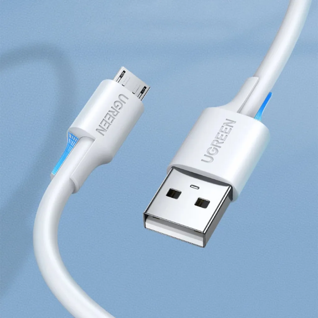 Kabllo Ugreen US289 60143, micro USB / USB-A, 2m, e bardhë - 4