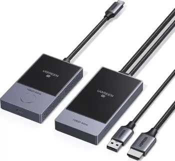 Transmetues HDMI pa tela Ugreen CM737, Full HD, i zi dhe argjendtë