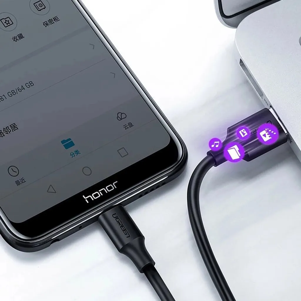 Kabllo Ugreen US289 60135, micro USB / USB-A, 0.5m, e zezë - 15