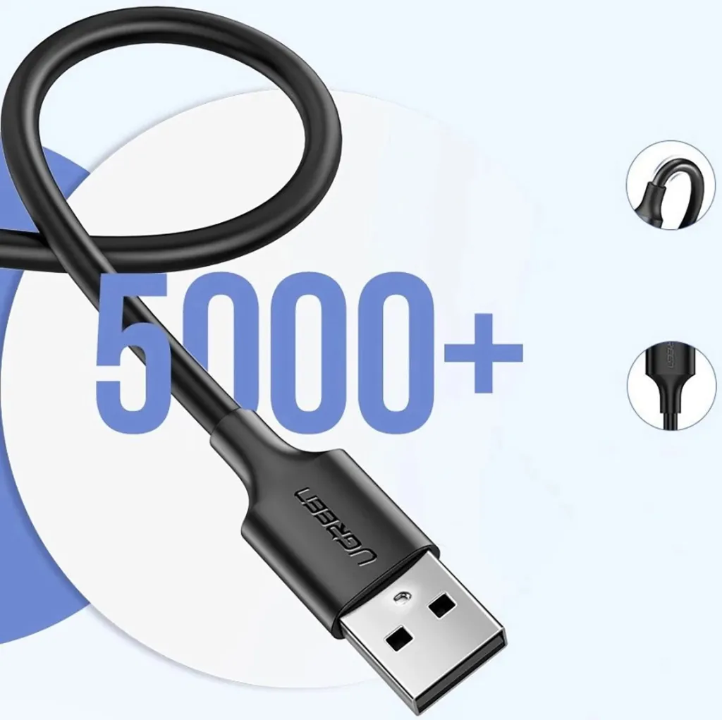 Kabllo Ugreen US289 60135, micro USB / USB-A, 0.5m, e zezë - 7