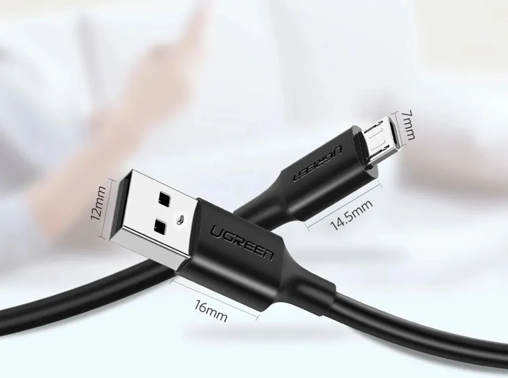 Kabllo Ugreen US289 60135, micro USB / USB-A, 0.5m, e zezë - 10