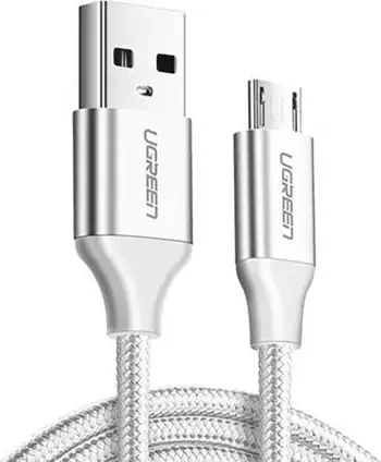 Kabllo Ugreen US290 60151, USB-A në micro USB, 1m, 2.4A, Bardhë