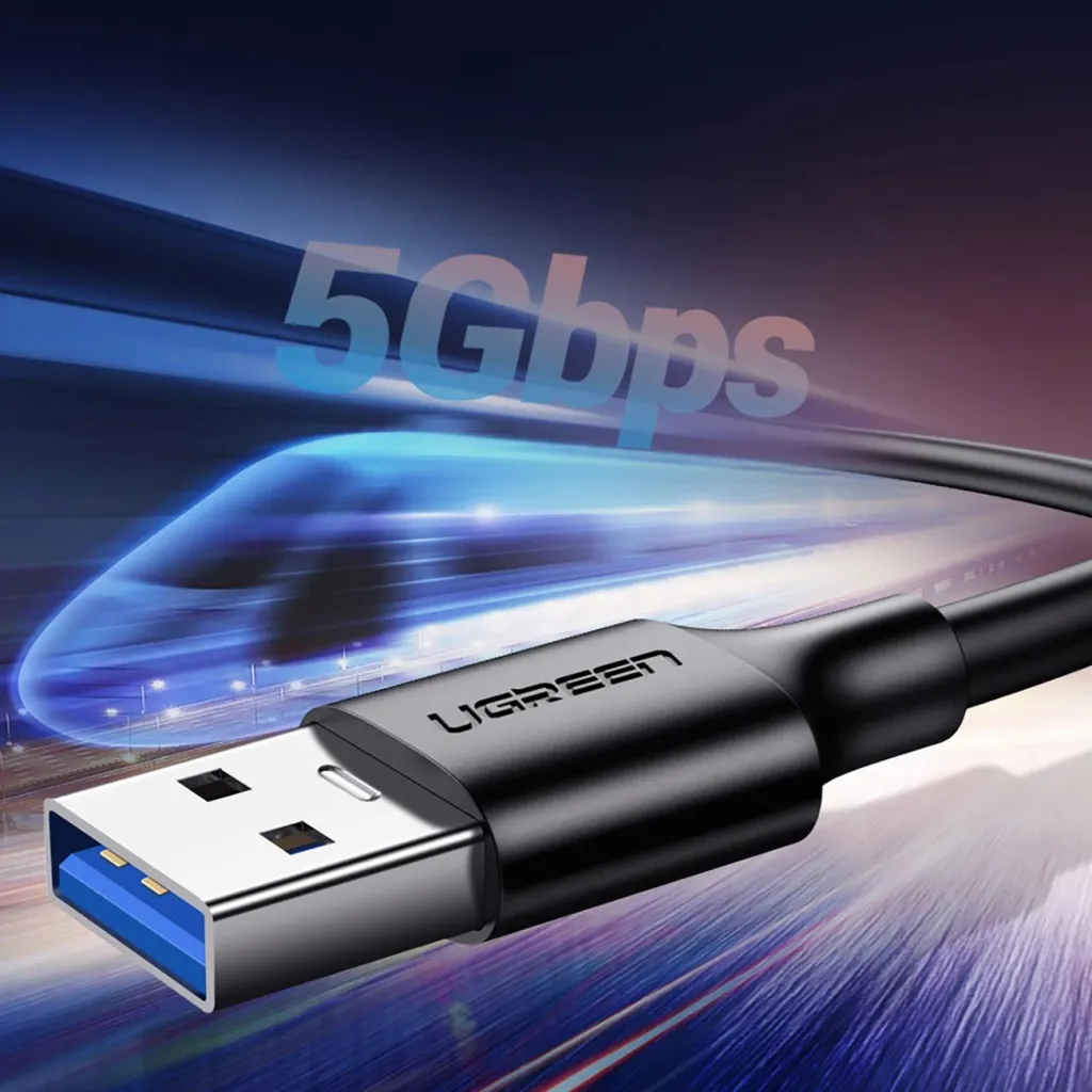 Kabllo Ugreen US184 20883, USB-A 3.0 në USB-C, 1.5m, e zezë - 8