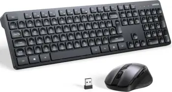 Set tastierë dhe maus wireless Ugreen MK006, 2.4GHz, e zezë