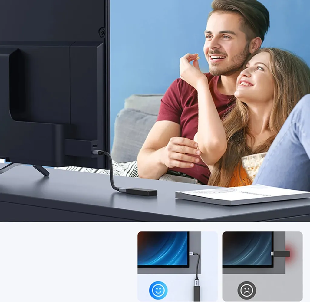 Kabllo HDMI Ugreen 15518, 0.15m, 8K 60Hz, e zezë - 2