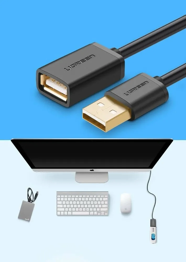 Kabllo adapter USB Ugreen 10314, 1m, e zezë - 2