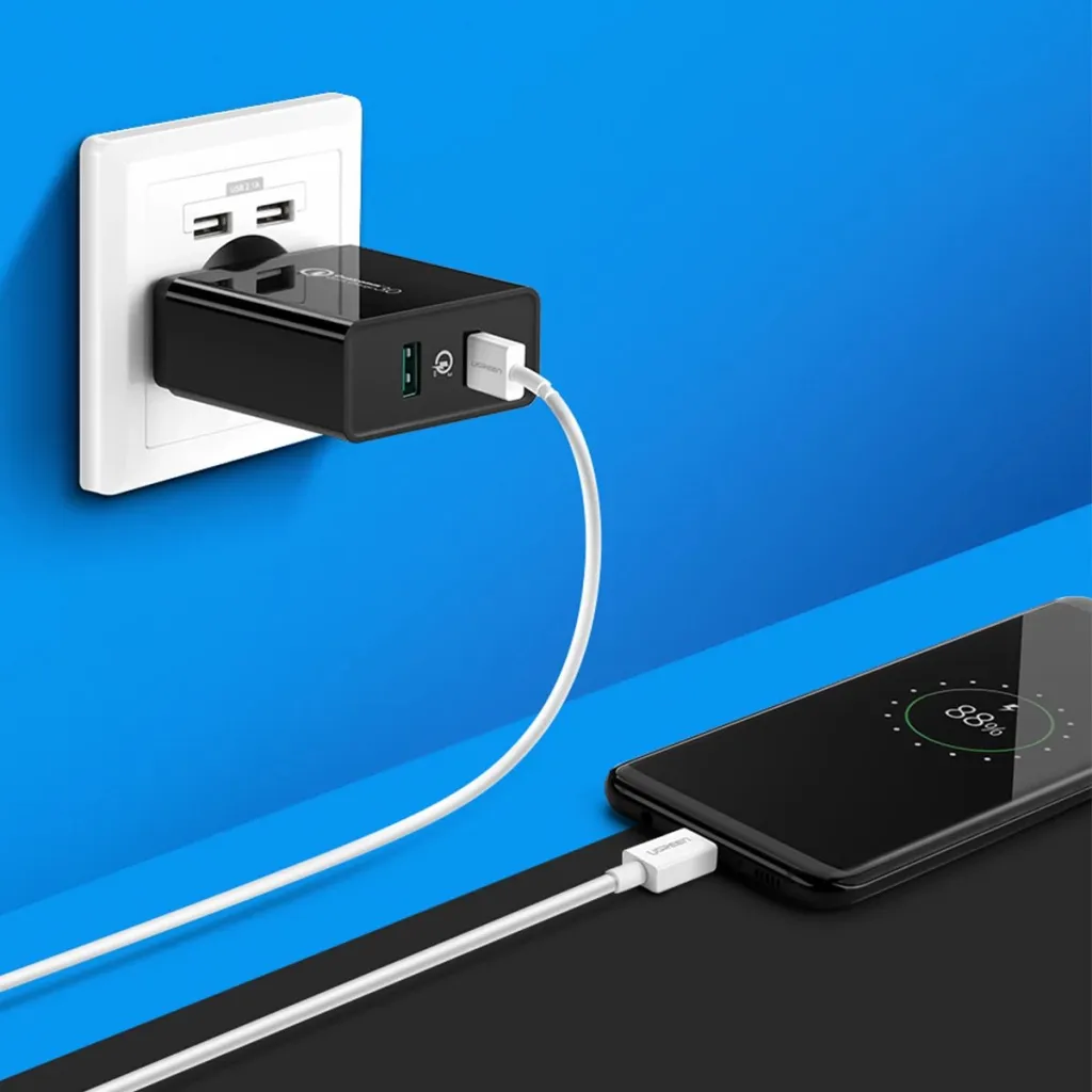 Karikues muri Ugreen CD161, 2x USB-A, 36W, QC3.0, i zi - 3