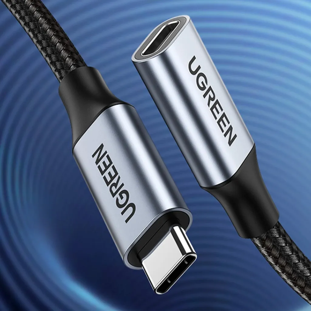 Kabllo USB-C në USB-C Ugreen US372 30205, 1m, 100W, 10Gbps, Gri - 7