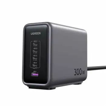 Karikues universal Ugreen Nexode 90903B, 300W, 4x USB-C, 1x USB-A, 2m, zi/gri
