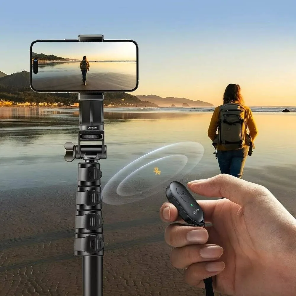 Selfie stick tripod UGREEN LP680, 1.7 m, telekomandë Bluetooth, i zi - 3