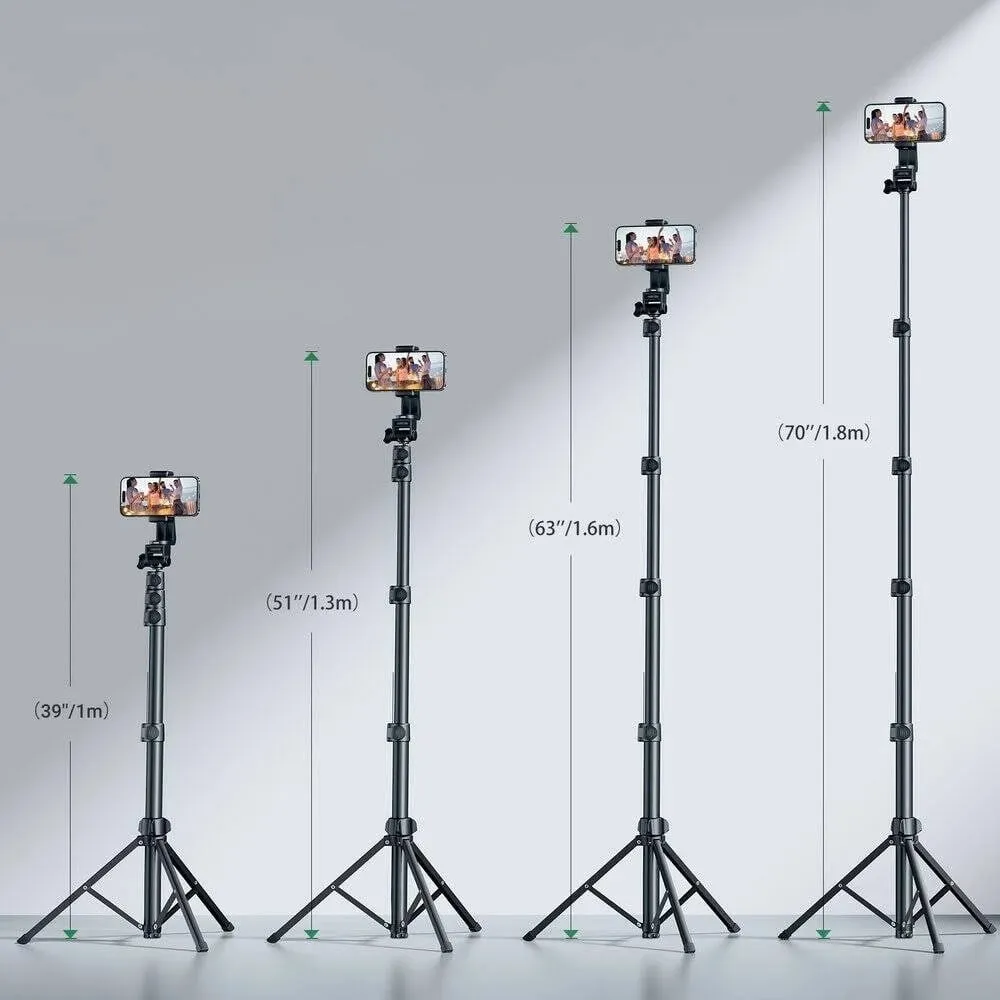 Selfie stick tripod UGREEN LP680, 1.7 m, telekomandë Bluetooth, i zi - 6