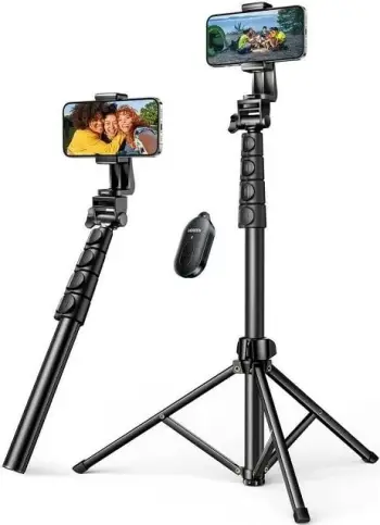 Selfie stick tripod UGREEN LP680, 1.7 m, telekomandë Bluetooth, i zi