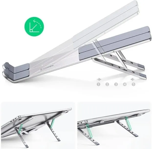 Mbajtëse laptopi UGREEN LP451, e rregullueshme, argjendtë - 3