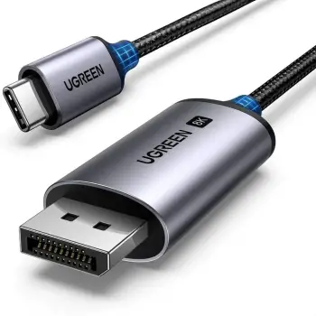 Kabllo UGREEN USB C në DisplayPort 1.4, 8K 60Hz, 4K 240Hz, e gërshetuar