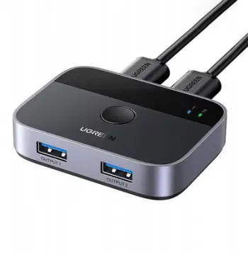 KVM switch Ugreen AW502, 2 porta USB C, 4K 60Hz, argjendtë