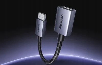 Adapter DisplayPort në HDMI UGREEN, 2 copë, 4K, kabllo e gërshetuar, i zi - 5