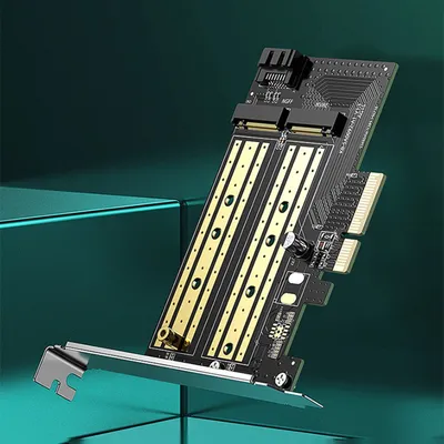 Adapter kontrollues Ugreen PCIe 3.0 x4, për SSD M.2 M-Key dhe B-Key, i zi - 2