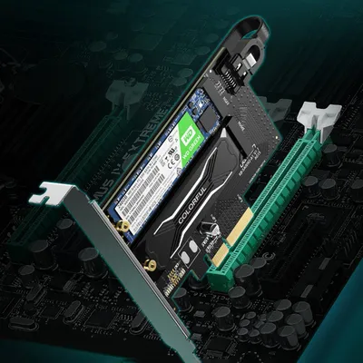 Adapter kontrollues Ugreen PCIe 3.0 x4, për SSD M.2 M-Key dhe B-Key, i zi - 3