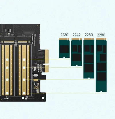 Adapter kontrollues Ugreen PCIe 3.0 x4, për SSD M.2 M-Key dhe B-Key, i zi - 4