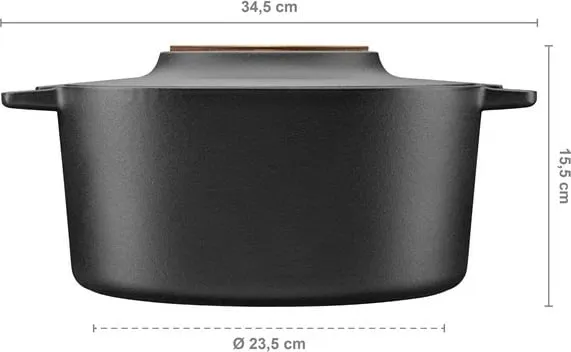 Tenxhere Fiskars Norden 6L, gize, emalim, e zezë - 5