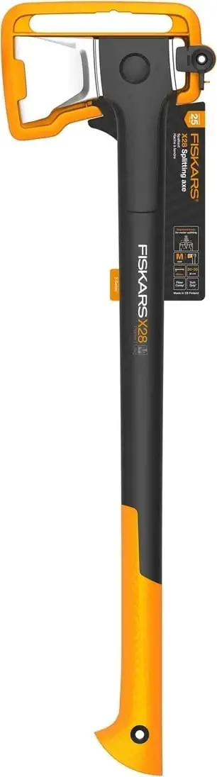 Sëpatë për çarje drush Fiskars X-Series X28 M, 72cm, dorezë FiberComp, portokalli e zezë