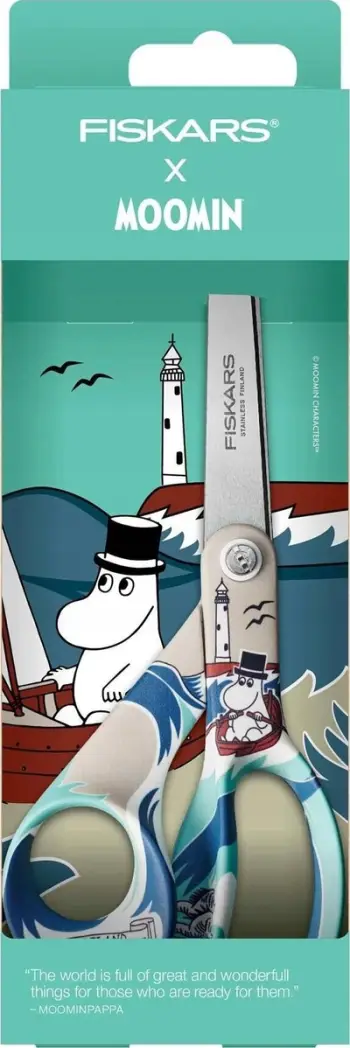 Gërshërë universale Fiskars Moominpappa, 21cm, portokalli
