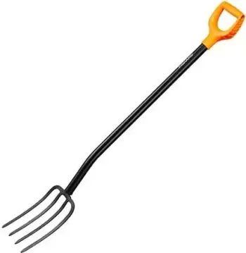 Grep kopshti Fiskars Solid 1070673, çelik, dorezë ergonomike, portokalli