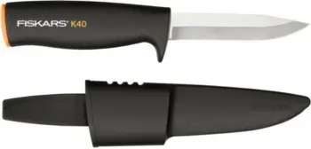 Thikë Fiskars K40, zezë/ portokalli
