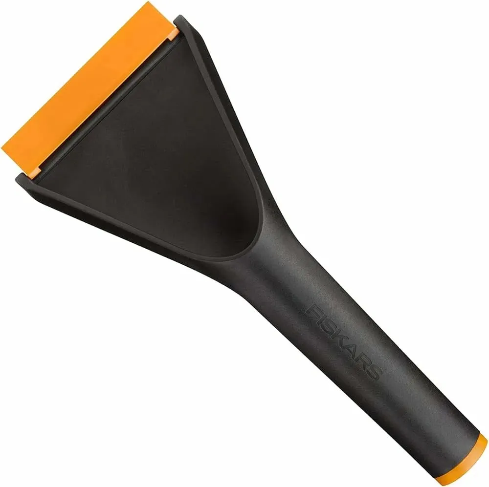 Gërryese e vogël akulli Fiskars, për xhama, zezë/ portokalli - 1