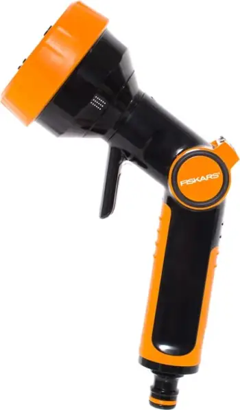Spërkatës dore Fiskars, 4 funksionale, zezë/ portokalli