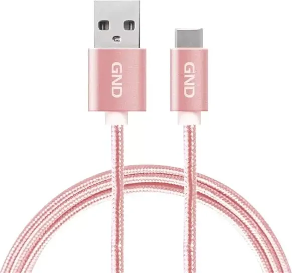 Kabllo Usb GND GNDUSBAC200MM06 (Pembe, 1m) - 2