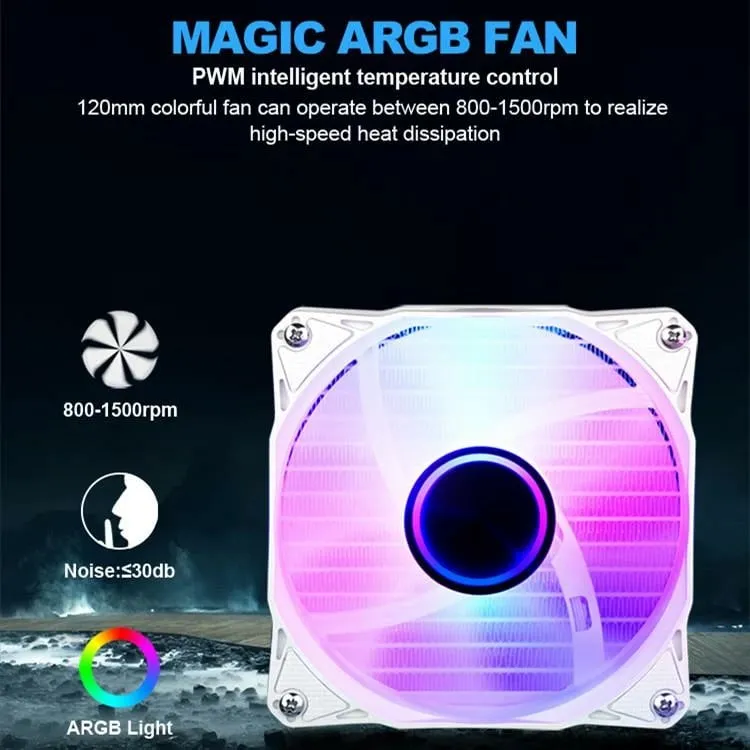Ventilator Ftohës Me Ujë Për Kompjuter SAMA PS360mm black (Zezë) - 4