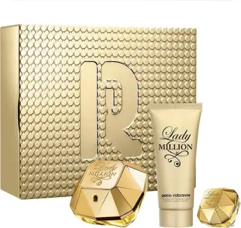 Set Eau de Parfum për femra Paco Rabanne Lady Million, 80ml + balsam trupi 100ml + miniaturë 5ml