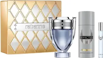 Set Eau de Toilette për meshkuj Paco Rabanne Invictus, 100ml + 10ml + deodorant spray 150ml