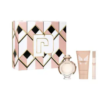 Set Paco Rabanne Olympea, Eau de Parfum 80 ml + Losion për trup 100 ml + Eau de Parfum 10 ml