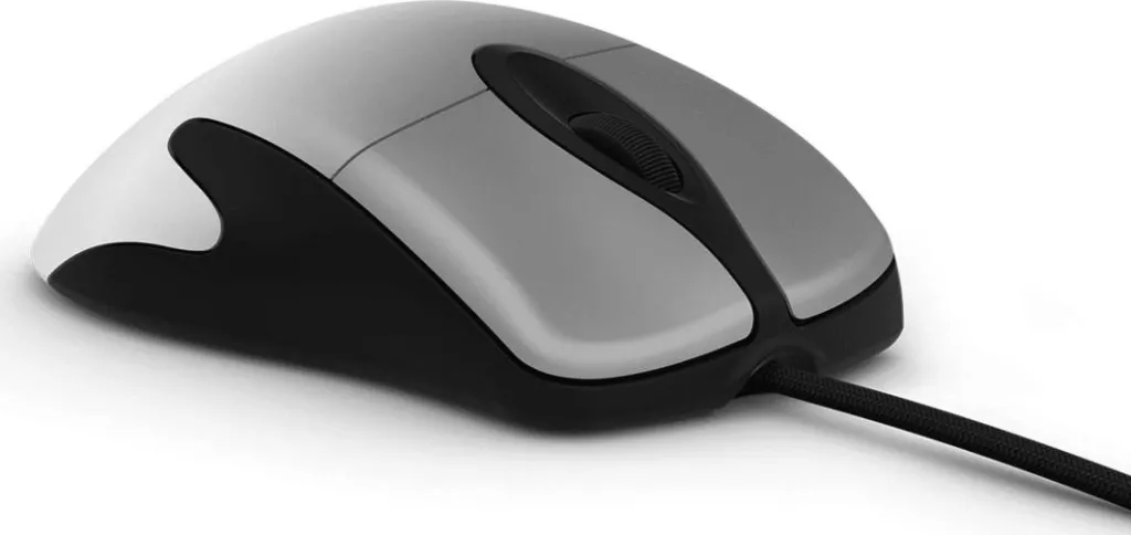 Maus Microsoft Pro, me kabllo, USB, i bardhë dhe i zi - 2