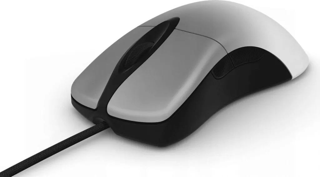 Maus Microsoft Pro, me kabllo, USB, i bardhë dhe i zi - 3