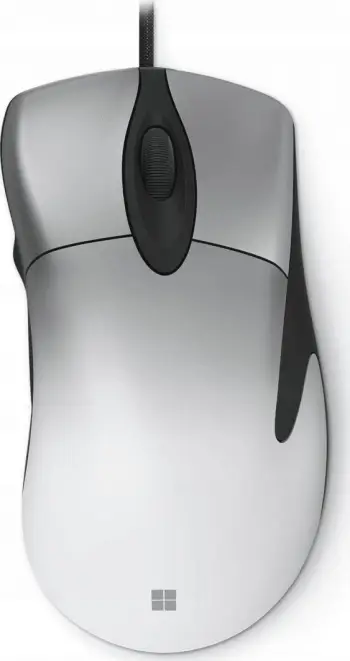 Maus Microsoft Pro, me kabllo, USB, i bardhë dhe i zi