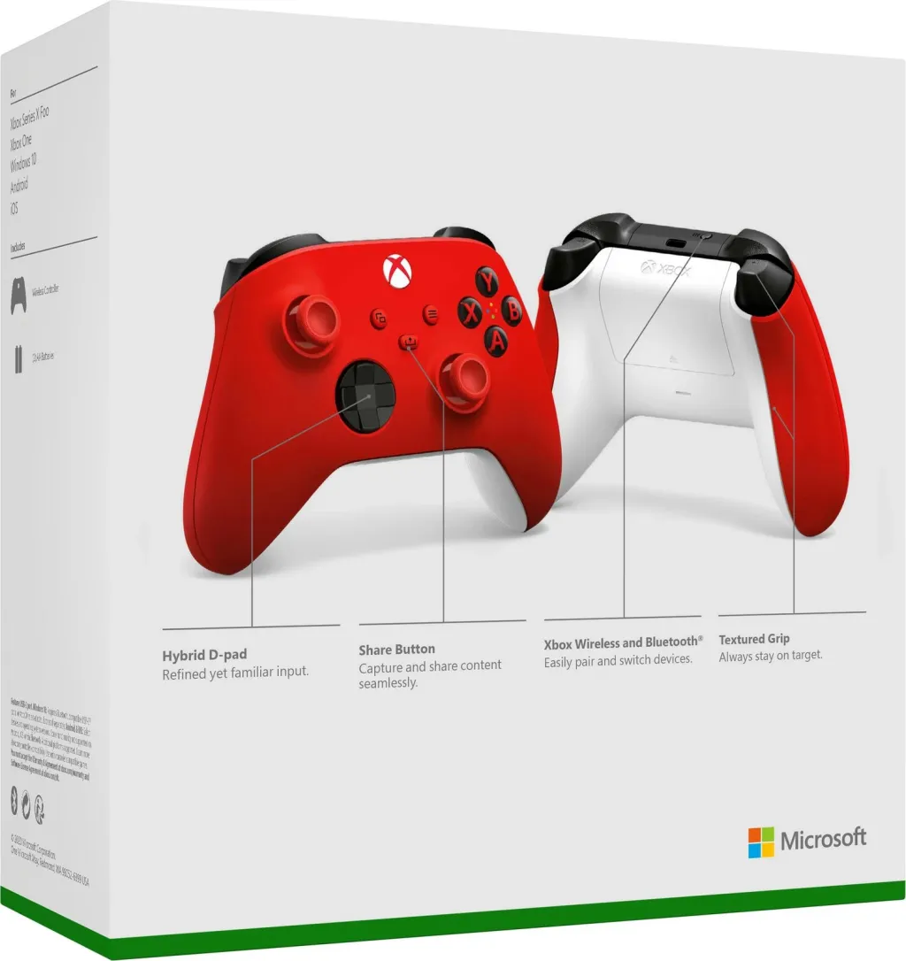 Kontroller Microsoft Xbox Series X Pulse, wireless / me kabllo, i kuq - 29