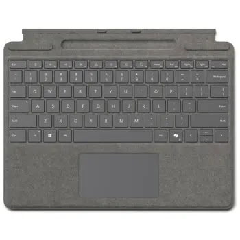 Tastierë Microsoft Surface Pro me mbajtës për pen, QWERTZ, Gjermanisht, Touchpad, Surface Pro 10 për Biznes, Platini