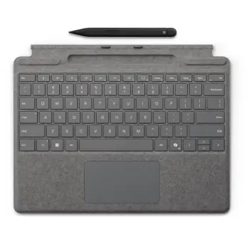 Tastierë Microsoft Surface Pro me Slim Pen, QWERTZ, Gjermanisht, Platinum