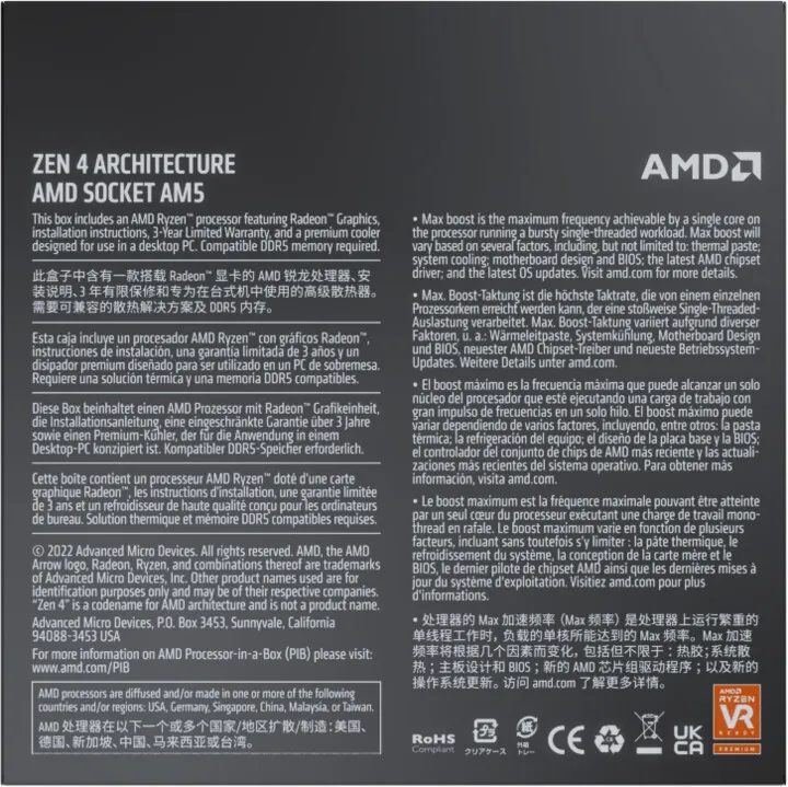 Procesor AMD Ryzen 9 7900 - 5