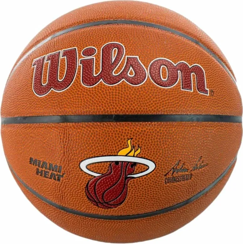 Top basketbolli Wilson Team Alliance Miami Heat WTB3100XBMIA, lëkurë kompozite, madhësia 7, kafe - 2