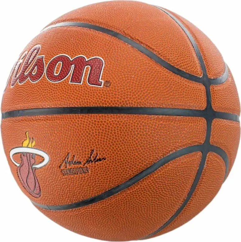 Top basketbolli Wilson Team Alliance Miami Heat WTB3100XBMIA, lëkurë kompozite, madhësia 7, kafe - 3