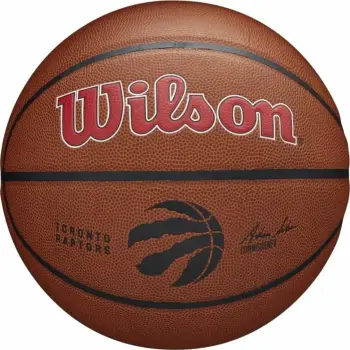 Top basketbolli Wilson Team Alliance Toronto Raptors WTB3100XBTOR, lëkurë kompozite, madhësi standarde, kafe